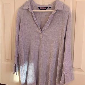 Vineyard Vines Linen Stripe Blouse